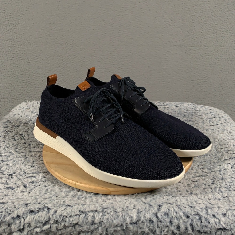 Wolf & Shepherd SwiftKnit‎ Derby Men's 13 Navy Dress Sneaker Leather Lace Shoes